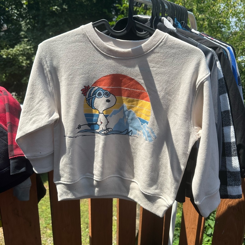 Kids SNOOPY Cream Graphic Sweatshirt